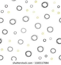 Dark Red, Yellow vector seamless pattern with spheres. Blurred bubbles on abstract background with colorful gradient. Pattern can be used for beautiful websites.