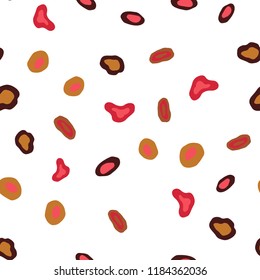 Dark Red, Yellow vector seamless backdrop with dots. Glitter abstract illustration with blurred drops of rain. Template for business cards, websites.