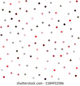 Dark Red, Yellow vector seamless background with bubbles. Abstract illustration with colored bubbles in nature style. Pattern can be used as texture of water, rain drops.