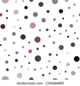 Dark Red, Yellow vector seamless layout with circle shapes. Blurred decorative design in abstract style with bubbles. Completely new template for your brand book.