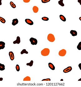 Dark Red, Yellow vector seamless backdrop with dots. Illustration with set of shining colorful abstract circles. Pattern for design of fabric, wallpapers.