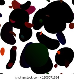 Dark Red, Yellow vector seamless backdrop with dots, spots. Blurred decorative design in abstract style with bubbles. Pattern for trendy fabric, wallpapers.