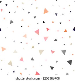 Dark Red, Yellow vector seamless cover in polygonal style. Glitter abstract illustration with triangular shapes. Smart design for your business advert.