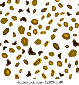 Dark Red, Yellow vector seamless layout with circle shapes. Beautiful colored illustration with blurred circles in nature style. Pattern for design of fabric, wallpapers.