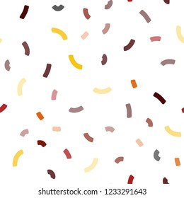 Dark Red, Yellow vector seamless background with bent ribbons. Blurred geometric sample with gradient bubbles.  A completely new template for your business design.