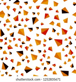 Dark Red, Yellow vector seamless, isometric pattern with polygonal style. Decorative design in abstract style with triangles. Design for wallpaper, fabric makers.