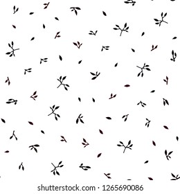 Dark Red, Yellow vector seamless elegant wallpaper with leaves. Modern geometrical abstract illustration with leaves. Template for business cards, websites.