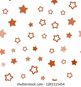 Dark Red, Yellow vector seamless texture with beautiful stars. Modern geometrical abstract illustration with stars. Template for business cards, websites.