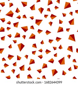 Dunkelrote, gelbe Vektorillustration nahtlos, isometrisches Layout mit Linien, Dreiecken. Moderne abstrakte Illustration mit bunten Dreiecken. Design für Tapeten, Stoffmacher.