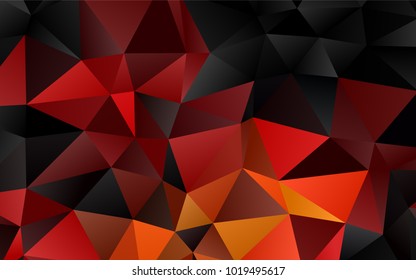 Dark Red, Yellow vector shining triangular pattern. Brand-new colored illustration in blurry style with gradient. Triangular pattern for your business design.