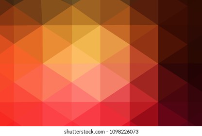 Dark Red, Yellow vector shining triangular backdrop. A sample with polygonal shapes. A completely new design for your business.