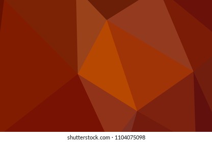 Dark Red, Yellow vector shining triangular layout. Geometric illustration in Origami style with gradient.  Triangular pattern for your design.