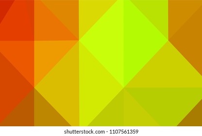 Dark Red, Yellow vector shining triangular cover. Colorful abstract illustration with gradient. Brand-new design for your business.