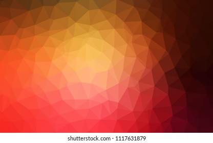 Dark Red, Yellow vector shining triangular backdrop. Modern abstract illustration with triangles. A new texture for your web site.
