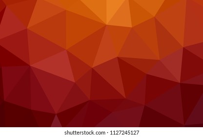 Dark Red, Yellow vector shining triangular layout. Creative geometric illustration in Origami style with gradient. Polygonal design for your web site.