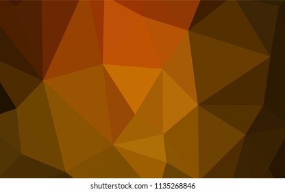 Dark Red, Yellow vector shining triangular cover. A completely new color illustration in a polygonal style. Polygonal design for your web site.