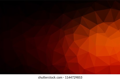 Dark Red, Yellow vector shining hexagonal background. A vague abstract illustration with gradient. A completely new template for your business design.