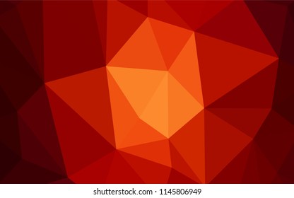 Dark Red, Yellow vector shining triangular backdrop. A completely new color illustration in a polygonal style. A completely new design for your leaflet.