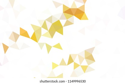 Dark Red, Yellow vector shining triangular layout. Creative illustration in halftone style with triangles. New template for your brand book.