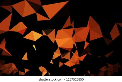 Dark Red, Yellow vector shining hexagonal background. Modern geometrical abstract illustration with gradient. The elegant pattern can be used as part of a brand book.