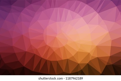 Dark Red, Yellow vector shining hexagonal background. Modern geometrical abstract illustration with gradient. The template can be used as a background for cell phones.