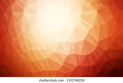 Dark Red, Yellow vector shining hexagonal background. Creative geometric illustration in Origami style with gradient. A new texture for your design.