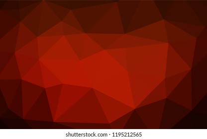 Dark Red, Yellow vector shining hexagonal background. Creative illustration in halftone style with gradient. A completely new design for your business.