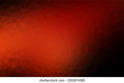 Dark Red, Yellow vector shining hexagonal background. Shining colored illustration in a Brand new style. A completely new template for your business design.