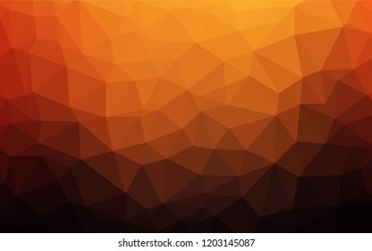Dark Red, Yellow vector shining hexagonal template. Colorful abstract illustration with gradient. Brand new style for your business design.