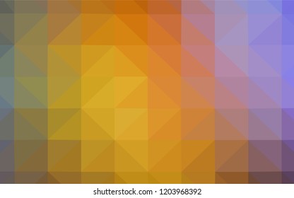 Dark Red, Yellow vector shining triangular backdrop. Geometric illustration in Origami style with gradient.  Completely new template for your banner.