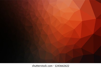 Dark Red, Yellow vector shining hexagonal template. Modern geometrical abstract illustration with gradient. The completely new template can be used for your brand book.