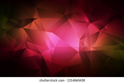 Dark Red, Yellow vector shining triangular layout. Modern abstract illustration with triangles. New template for your brand book.