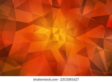 Dark Red, Yellow vector shining triangular background. A completely new color illustration in a polygonal style. Template for cell phone's backgrounds.