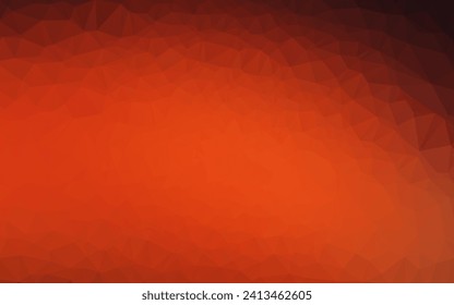 Dark Red, Yellow vector shining triangular pattern. Geometric illustration in Origami style with gradient. Template for your brand book.
