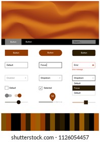 Dark Red, Yellow vector style guide with bent lines. Elegant bright illustration with gradient  in memphis style. Simple colorful design for websites.