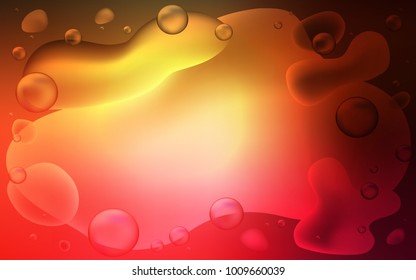 Dark Red, Yellow vector template with abstract circles. Glitter abstract illustration with wry lines. Textured wave pattern for backgrounds.