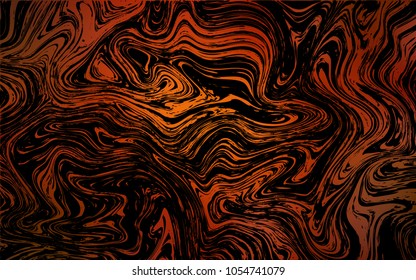 Dark Red, Yellow vector template with bubble shapes. Colorful abstract illustration with gradient lines. Marble style for your business design.