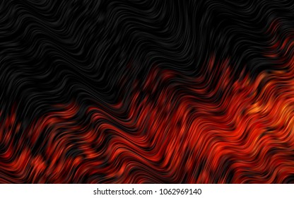 Dark Red, Yellow vector template with lava shapes. Modern gradient abstract illustration with bandy lines. A completely new marble design for your business.