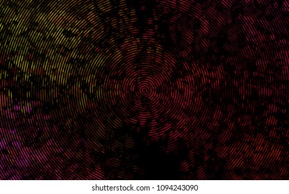 Dark Red, Yellow vector template with lava shapes. Creative geometric illustration in marble style with gradient. Brand new design for your ads, poster, banner.