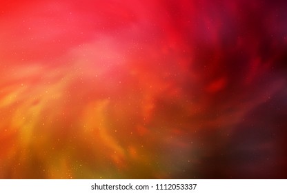 Dark Red, Yellow vector template with space stars. Shining colored illustration with bright astronomical stars. Pattern for astrology websites.