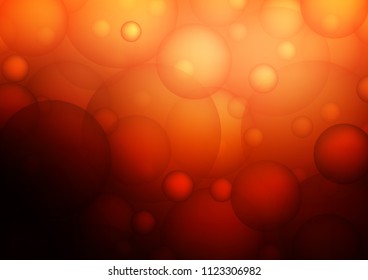 Dark Red, Yellow vector template with circles. Beautiful colored illustration with blurred circles in nature style. Completely new template for your brand book.