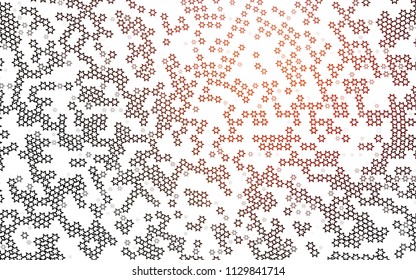 Dark Red, Yellow vector template with sky stars. Modern geometrical abstract illustration with stars. The pattern can be used for new year ad, booklets.