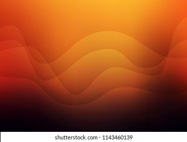 Dark Red, Yellow vector template with bent lines. Geometric illustration in marble style with gradient.  Marble style for your business design.