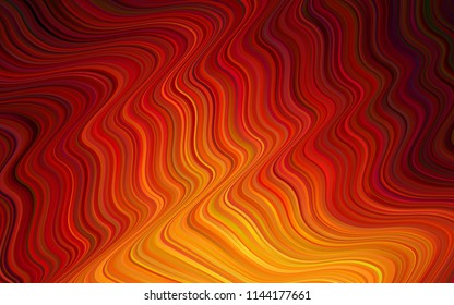 Dark Red, Yellow vector template with bubble shapes. Blurred geometric sample with gradient bubbles.  Textured wave pattern for backgrounds.