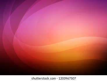 Dark Red, Yellow vector template with lines, ovals. Creative geometric illustration in marble style with gradient. Brand new design for your ads, poster, banner.