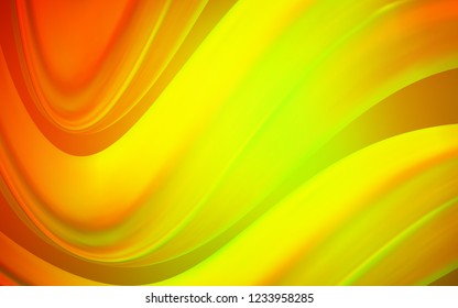Dark Red, Yellow vector template with bent lines. Glitter abstract illustration with wry lines. New composition for your brand book.
