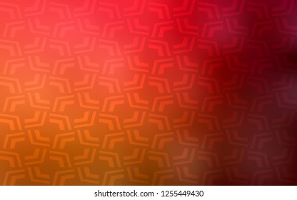 Dark Red, Yellow vector template with bent lines. Shining illustration, which consist of blurred lines, circles. New composition for your brand book.