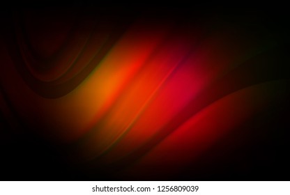 Dark Red, Yellow vector template with lava shapes. Modern gradient abstract illustration with bandy lines. A new texture for your  ad, booklets, leaflets.