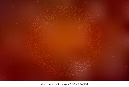 Dark Red, Yellow vector template with space stars. Blurred decorative design in simple style with galaxy stars. Best design for your ad, poster, banner.