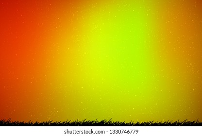 Dark Red, Yellow vector template with space stars. Modern abstract illustration with Big Dipper stars. Best design for your ad, poster, banner.